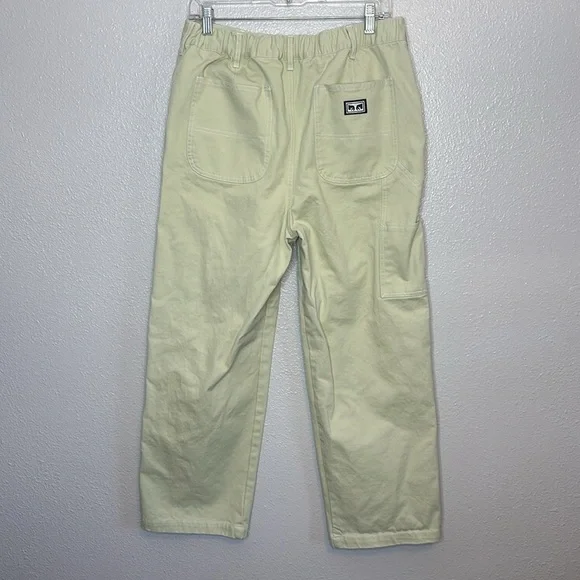 OBEY Women's Brighton Crop Carpenter Pant In Cucumber Size 30 - Picture 6 of 7